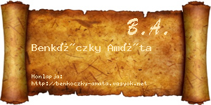 Benkóczky Amáta névjegykártya